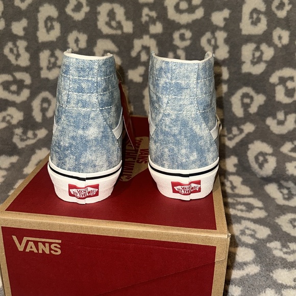 New 🆕 Vans SK8-Hi Tapered Canvas (Denim Destroy Winter Sky Blue Marshmallow) - Picture 10 of 17